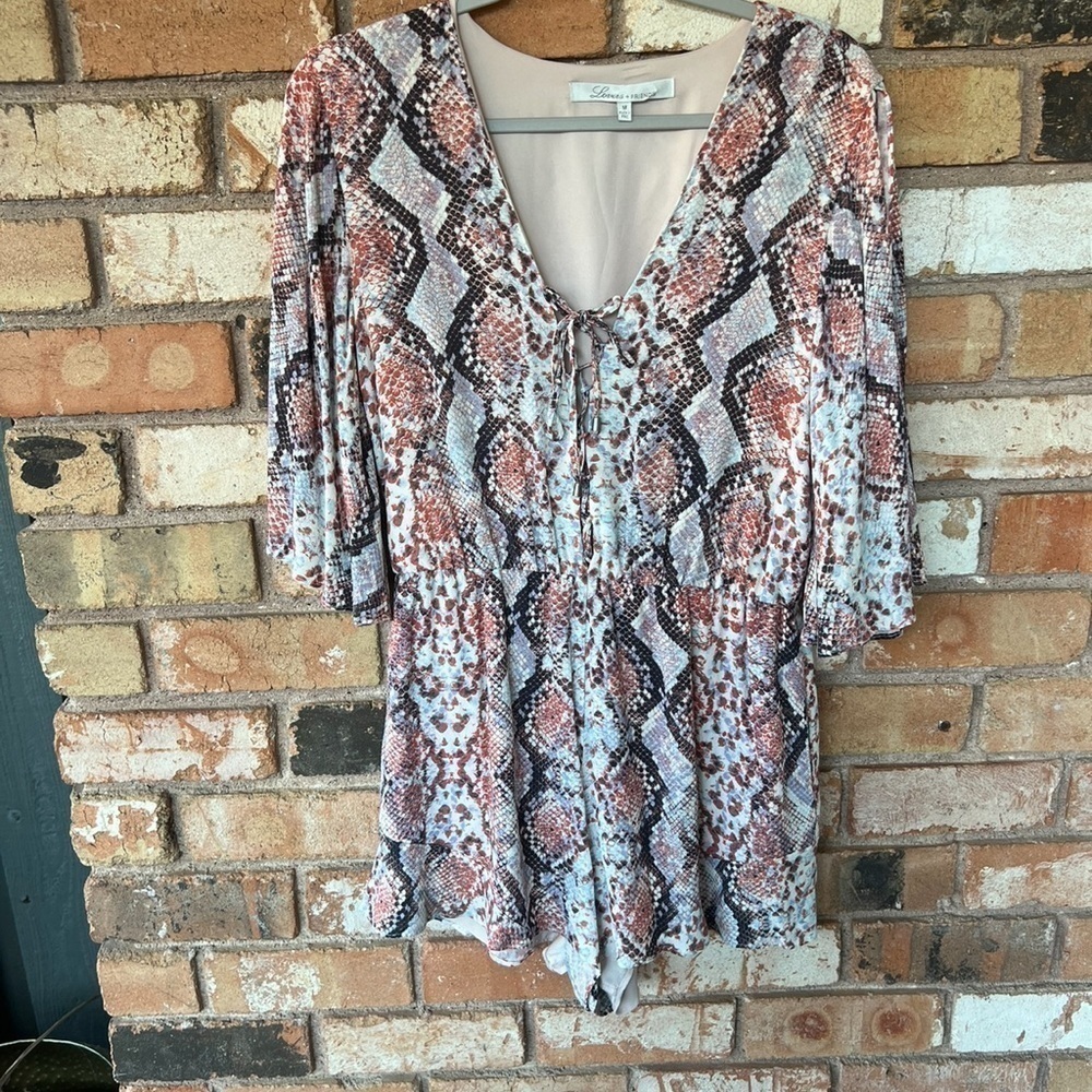 Lovers + Friends Epiphany Python Romper - image 3